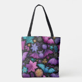 Halloween Bats und Florals Tasche (Rückseite)