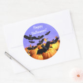 Halloween Bats und Kürbis Runder Aufkleber (Umschlag)