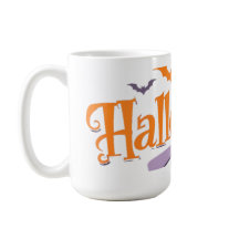 Halloween Bats und Pumpkin-Tasse