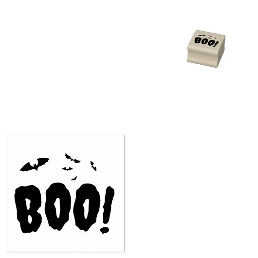 Halloween Batts und Boo Script Gummistempel (Stempel)