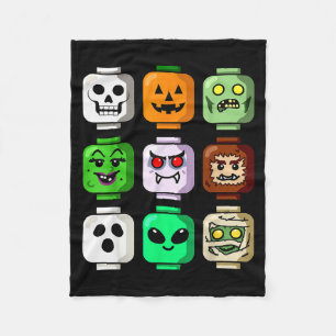 Halloween-Bau-Ziegel-Kopf-Kürbis-Geist-Zombie Fleecedecke