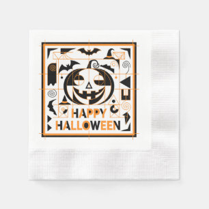 Halloween Bauhaus Pumpkin Serviette