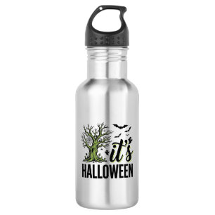 Halloween-Baum Es ist Halloween Vintage Gruselig_1 Edelstahlflasche
