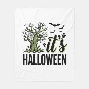 Halloween-Baum Es ist Halloween Vintage Gruselig_1 Fleecedecke