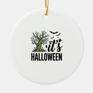 Halloween-Baum Es ist Halloween Vintage Gruselig_1 Keramik Ornament