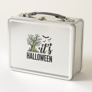 Halloween-Baum Es ist Halloween Vintage Gruselig_1 Metall Brotdose