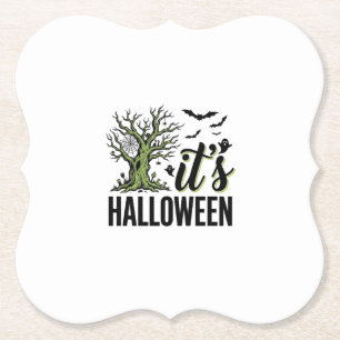 Halloween-Baum Es ist Halloween Vintage Gruselig_1 Untersetzer