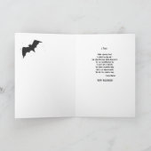 Halloween-Baum-Owl-Mondbats-Gedicht Karte (Innenseite)