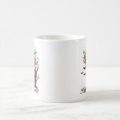 Halloween-Baum und Kürbis Jack-o'-Lantern Kaffeetasse (Mittel)