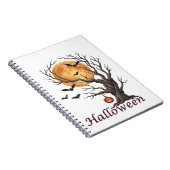Halloween-Baum und Kürbis Jack-o'-Lantern Notizblock (Rechte Seite)