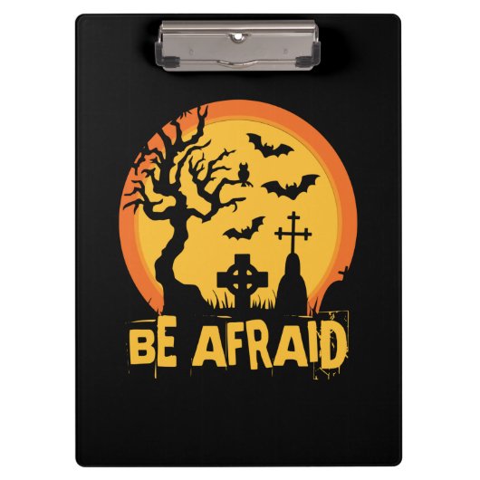 Halloween Be Afraween Geburtstag Klemmbrett (Vorderseite)