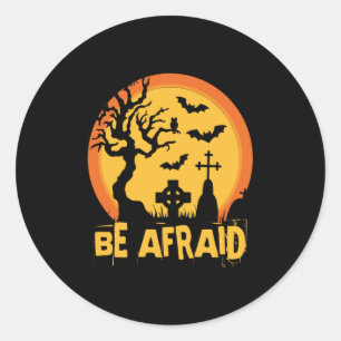 Halloween Be Afraween Geburtstag Runder Aufkleber