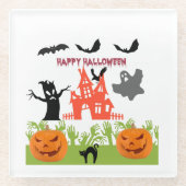 Halloween Be verängstigt Glasuntersetzer (Vorderseite)