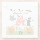 Halloween Be verängstigt Glasuntersetzer (Rückseite)