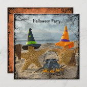Halloween Beach Party Einladung (Vorne/Hinten)