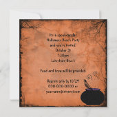 Halloween Beach Party Einladung (Rückseite)