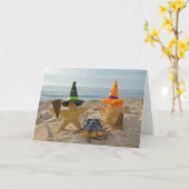 Halloween Beach Stars Karte (Gelbe Blume)