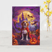Halloween Beagle Dog Pumpkins Beängstigend Karte (Gelbe Blume)