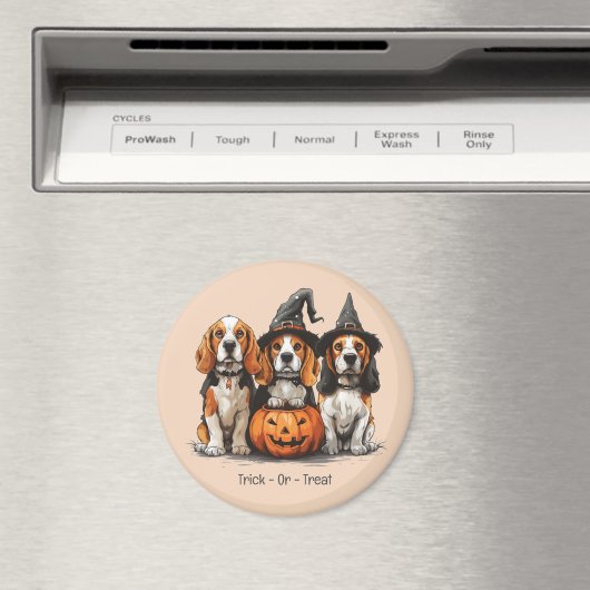 Halloween-Beagle-Hunde für Trick oder Treat Magnet (In Situ (Geschirrspüler))