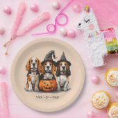 Halloween-Beagle-Hunde für Trick oder Treat Pappteller (Party)
