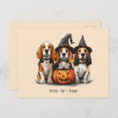 Halloween-Beagle-Hunde für Trick oder Treat Postkarte (Vorne/Hinten)