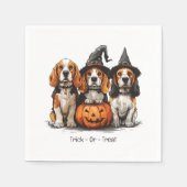 Halloween-Beagle-Hunde für Trick oder Treat Serviette (Vorderseite)