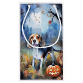 Halloween-Beagle mit Pumpkins Beängstigend Kleine Geschenktüte (Rückseite)