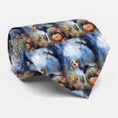 Halloween-Beagle mit Pumpkins Beängstigend Krawatte (Gerollt)