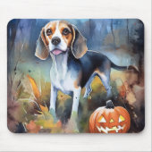 Halloween-Beagle mit Pumpkins Beängstigend Mousepad (Vorne)