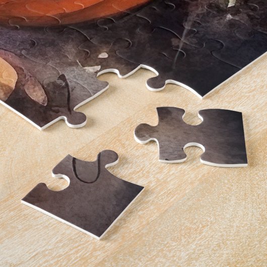 Halloween-Beagle mit Pumpkins Beängstigend Puzzle (Seite)