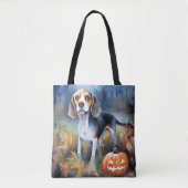 Halloween-Beagle mit Pumpkins Beängstigend Tasche (Vorderseite)