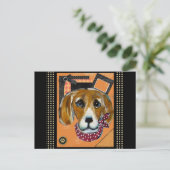 HALLOWEEN BEAGLE POSTKARTE (Stehend Vorderseite)