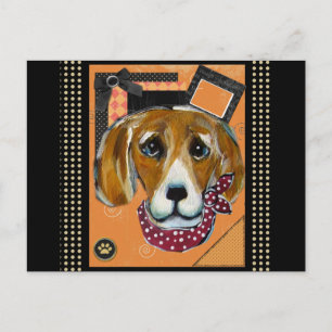 HALLOWEEN BEAGLE POSTKARTE
