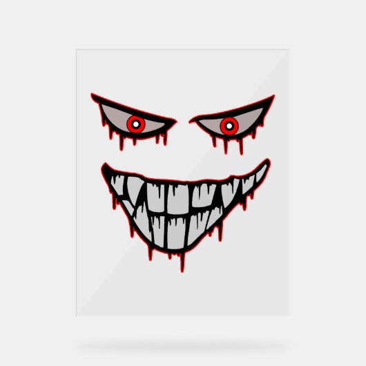 Halloween - Beängstigend Acrylschild (Vorderseite)