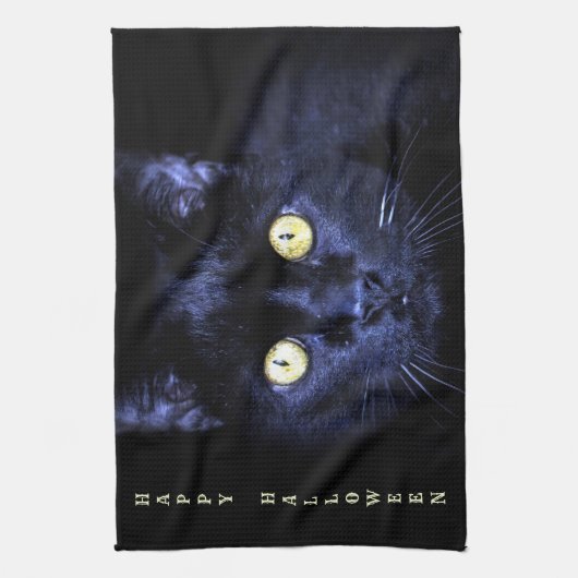 Halloween Beängstigend Black Cat Horror Dunkle Nac Geschirrtuch (Vertikal)