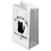 Halloween Beängstigend Black Cat Personalisierter Kleine Geschenktüte (Vorderseite Schrägansicht)