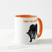 Halloween Beängstigend Black Cat Spooky Holiday Ca Tasse (VorderseiteRechts)