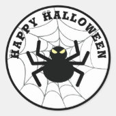 Halloween Beängstigend Black Itsy Bitsy Spiegweb Runder Aufkleber (Vorderseite)