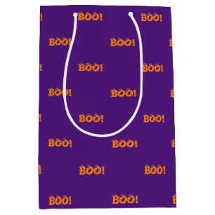 Halloween Beängstigend Boo! Augen, orange lila Lec Mittlere Geschenktüte