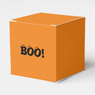 Halloween Beängstigend Boo! Augen, schwarz-orange  Geschenkschachtel