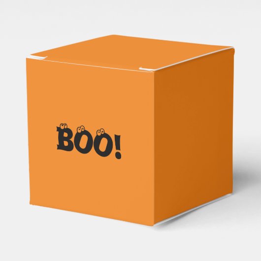 Halloween Beängstigend Boo! Augen, schwarz-orange  Geschenkschachtel (Vorderseite)