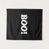 Halloween Beängstigend Boo! Augenbälle Schwarz-wei Wandteppich (Vorderseite (Horizontal))