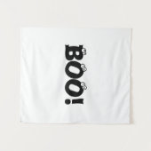 Halloween Beängstigend Boo! Augenbälle Schwarz-wei Wandteppich (Vorderseite (Horizontal))