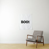 Halloween Beängstigend Boo! Augenbälle Schwarz-wei Wandteppich (Beispiel)