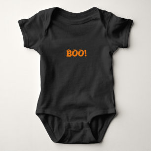 Halloween Beängstigend Boo! Augenbrauen schwarz-o Baby Strampler