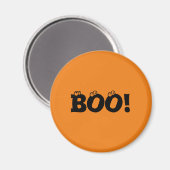 Halloween Beängstigend Boo! Augenbrauen schwarz-or Magnet (Vorderseite/Rückseite)