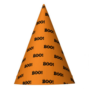 Halloween Beängstigend Boo! Augenbrauen schwarz-or Partyhütchen
