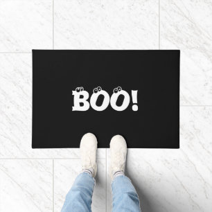 Halloween Beängstigend Boo! Augenbrauen Schwarz-w Fußmatte