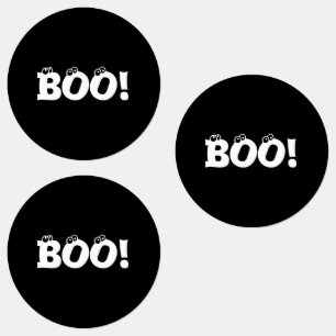 Halloween Beängstigend Boo! Augenbrauen, schwarze  Etiketten