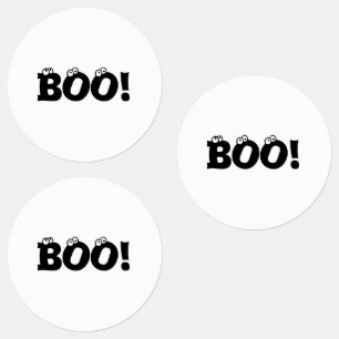 Halloween Beängstigend Boo! Die Augen sind schwarz Etiketten
